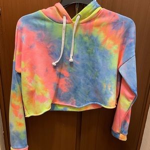 Tie dye crop top sweatshirt